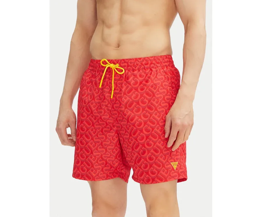 obrazek 1 Guess Szorty kąpielowe F4GT06 WG2A2 Czerwony Regular Fit