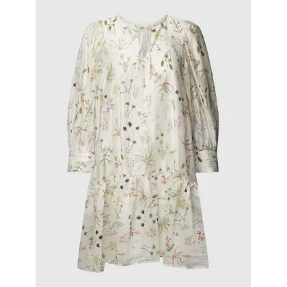 Zdjęcie Sukienka mini z kwiatowym wzorem na całej powierzchni model ‘Keya’