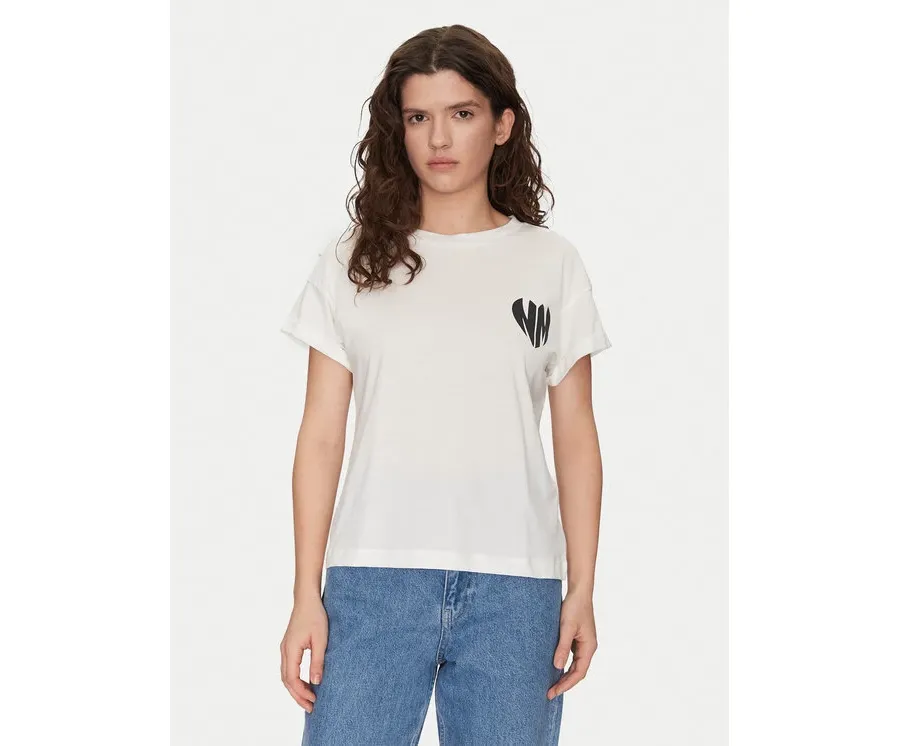 obrazek 1 Noisy May T-Shirt Gaby 27032954 Biały Regular Fit