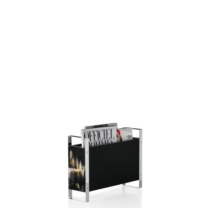 Picture Exclusive magazine stand made of wood with lacquered black gloss - Arcahorn