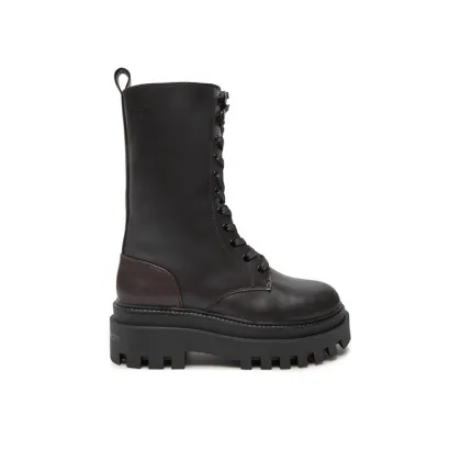 Zdjęcie Calvin Klein Jeans Sztyblety Flatform Lace Up Boot Mg Lth YW0YW01544 Brązowy