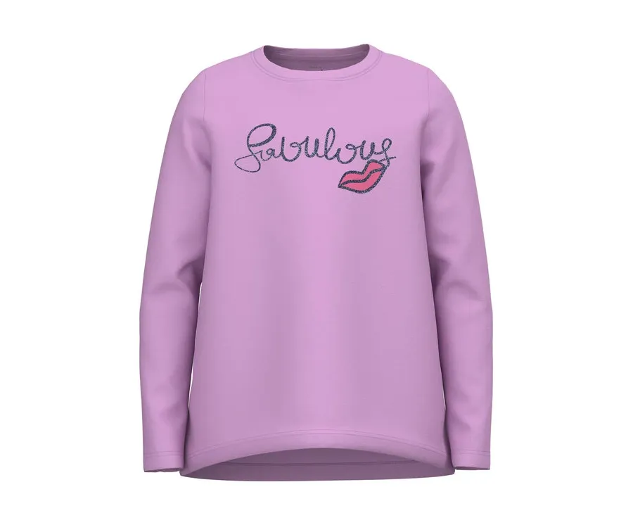 obrazek 1 NAME IT Bluzka 13218897 Fioletowy Relaxed Fit