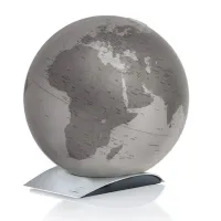 Picture A modern Capital Q Silver Atmosphere globe on the desk