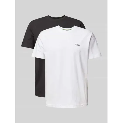 Zdjęcie T-shirt z nadrukiem z logo w zestawie 2 szt.