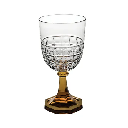 Zdjęcie Ekskluzywny kryształowy kielich z podstawą z bursztynu - Vista Alegre