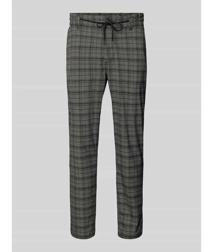 obrazek 1 Chinosy o kroju tapered fit z wiązanym paskiem