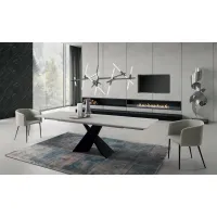 Zdjęcie Nowoczesny włoski rozkładany stół L. 160+45+45 P. 90 H. 75 cm – Zamagna Italia