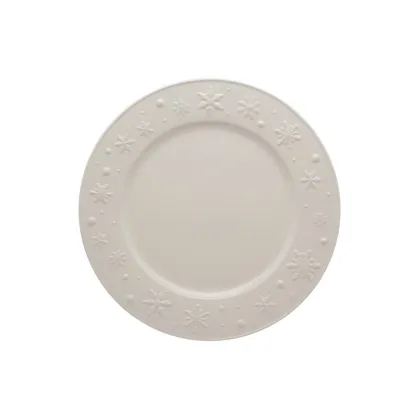 Zdjęcie Świąteczny talerz ceramiczny w kolorze beżowym - Bordallo Pinheiro