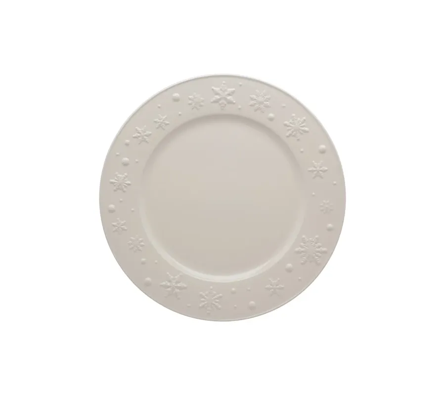 obrazek 1 Świąteczny talerz ceramiczny w kolorze beżowym - Bordallo Pinheiro