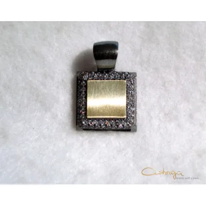 Picture Beautiful, modern pendant made of gold and silver
