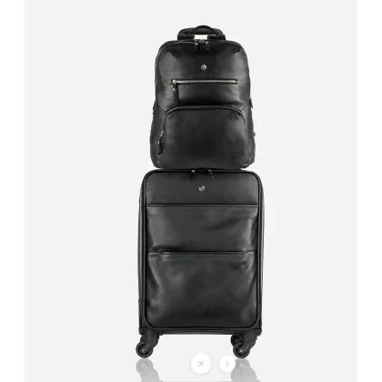 Zdjęcie Wyjątkowy zestaw podróżny – walizka i plecak wykonany ze skóry naturalnej