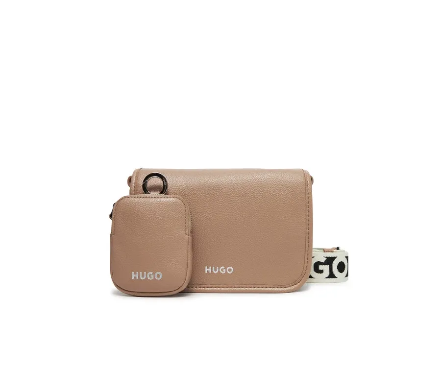 obrazek 1 HUGO Torebka Bel Crossbody Flap 50541869 Beżowy