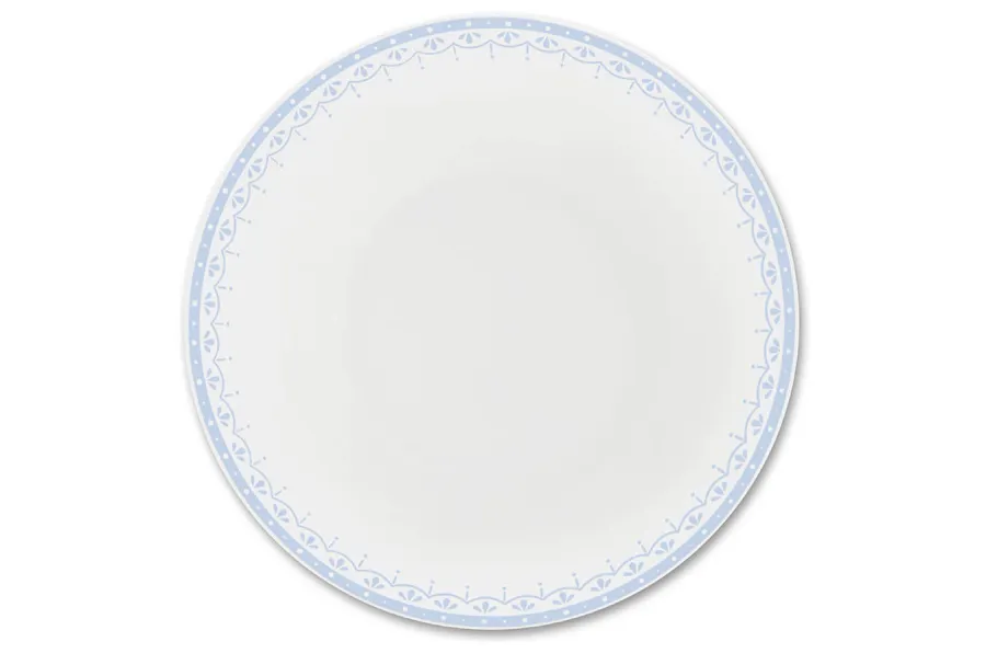 obrazek 1 Elegancki głęboki talerz z porcelany zdobiony subtelnym jasnoniebieskim motywem – Leander