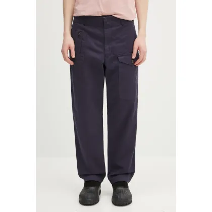 Zdjęcie Human Made spodnie bawełniane Straight Cargo Pants męskie kolor granatowy proste HM29PT010