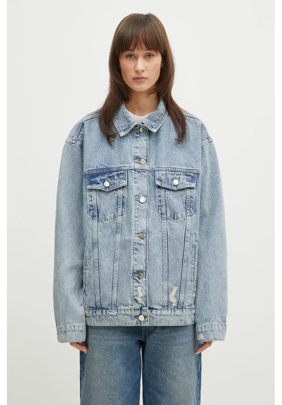 obrazek 1 Anine Bing kurtka jeansowa Rory Jacket kolor niebieski przejściowa A.01.7052