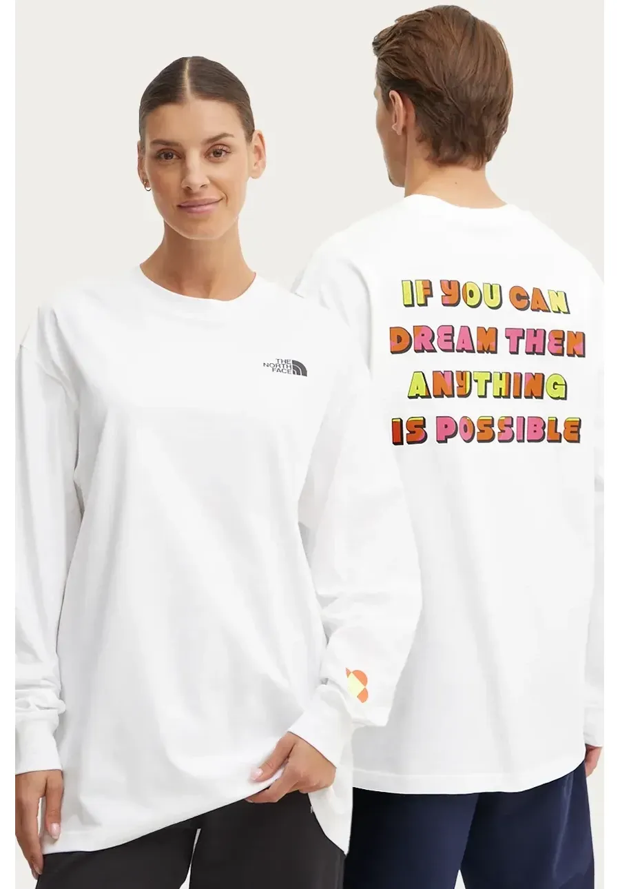 obrazek 1 The North Face longsleeve bawełniany TNF x Yinka Ilori kolor biały z nadrukiem NF0A89CAFN41
