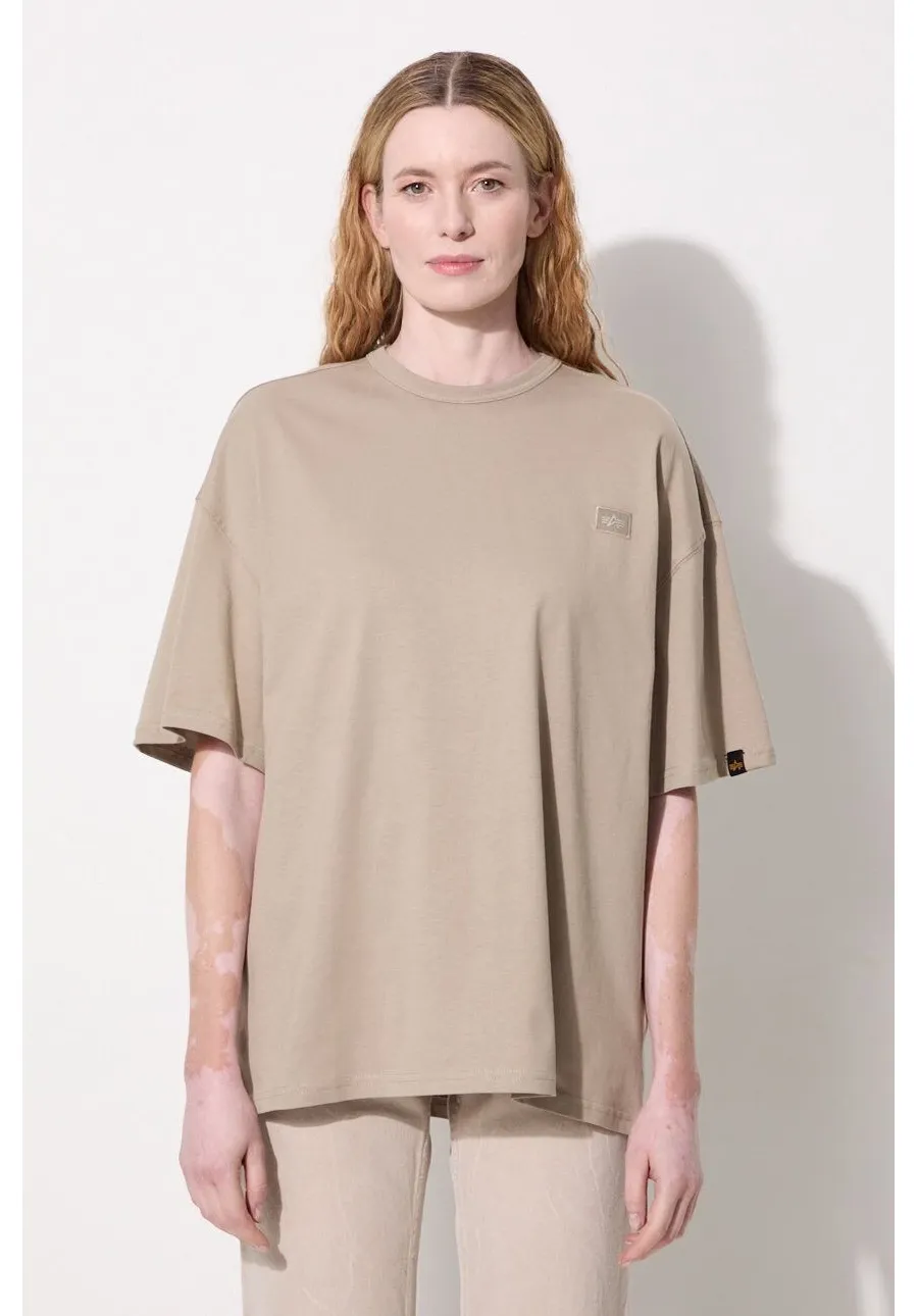 obrazek 1 Alpha Industries t-shirt bawełniany Essentials RL damski kolor beżowy 146061