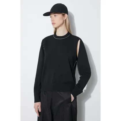 Zdjęcie MM6 Maison Margiela sweter kolor czarny lekki S62HL0025