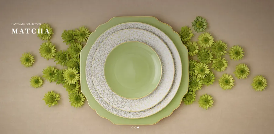 obrazek 3 Luksusowa misa z porcelany do zupy - kolekcja Matcha