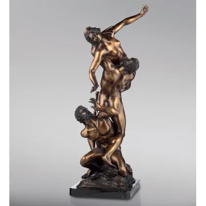 Picture Luxurious bronze sculpture depicting the Rape of the Sabine Women - Fonderia Artistica Ruocco