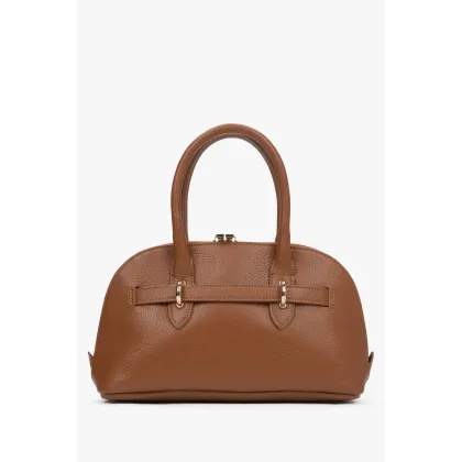 Zdjęcie Estro: Brązowa torebka damska na ramię z włoskiej skóry naturalnej Premium