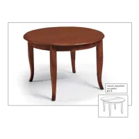 Picture Italian round extendable table Ø 120-160cm - Fratelli Mirandola