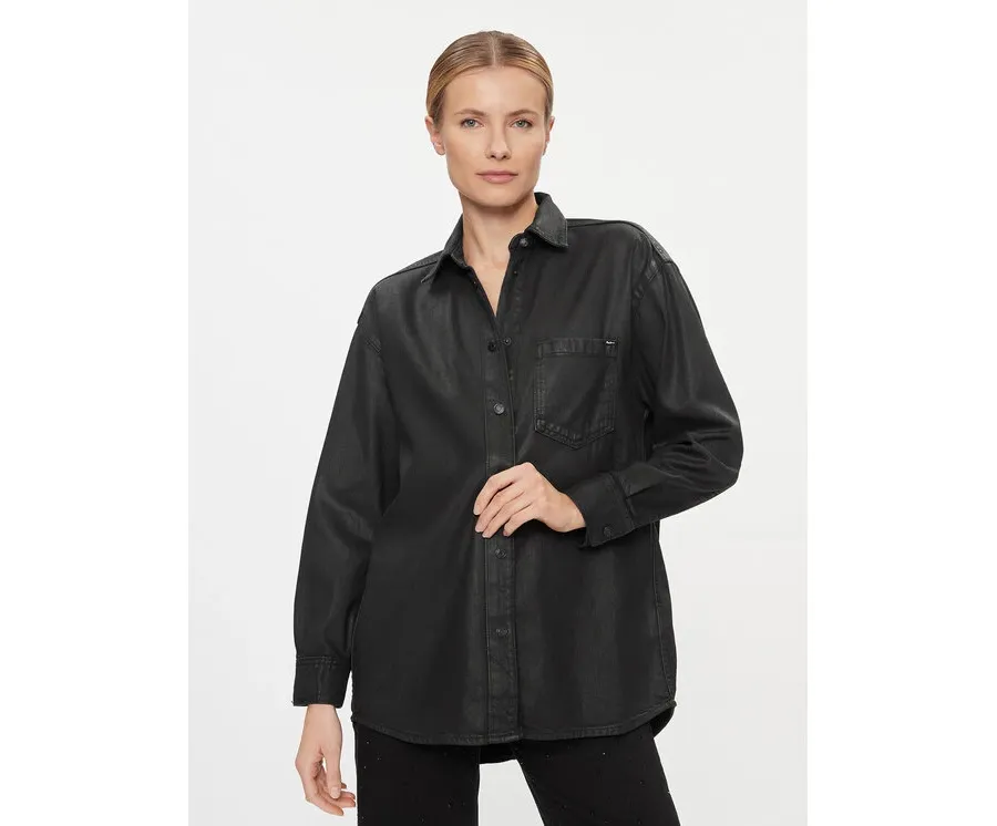 obrazek 1 Pepe Jeans Koszula jeansowa Alix PL304729 Czarny Oversize