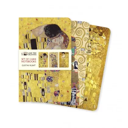 Zdjęcie Kolekcja eleganckich mini notatników Gustava Klimta - Flame Tree Publishing