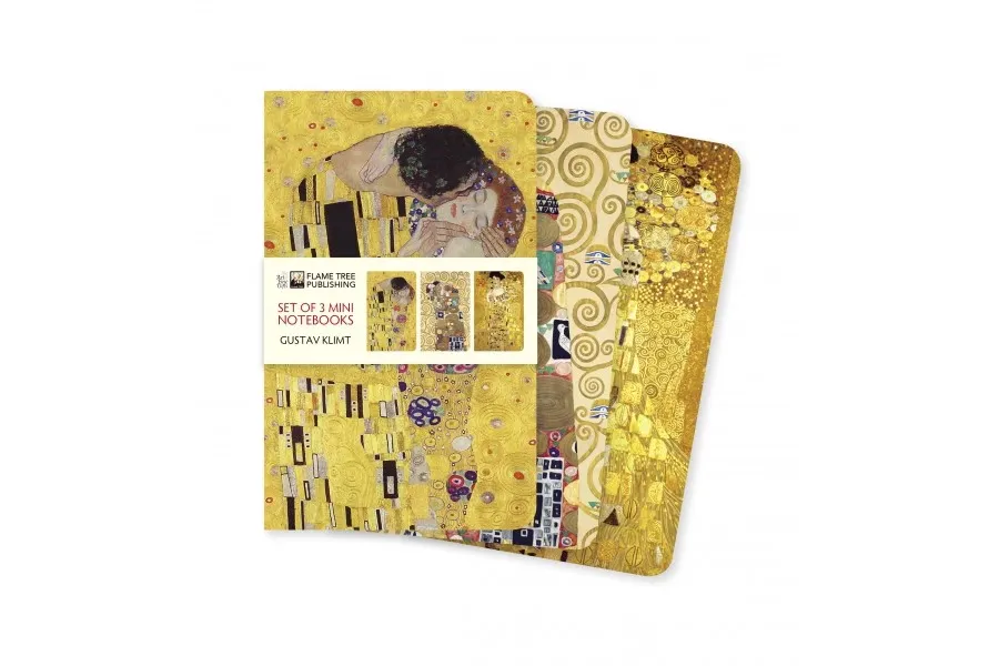 obrazek 1 Kolekcja eleganckich mini notatników Gustava Klimta - Flame Tree Publishing