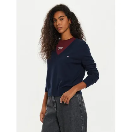 Zdjęcie Tommy Jeans Sweter Tjw Essential DW0DW18670 Granatowy Regular Fit