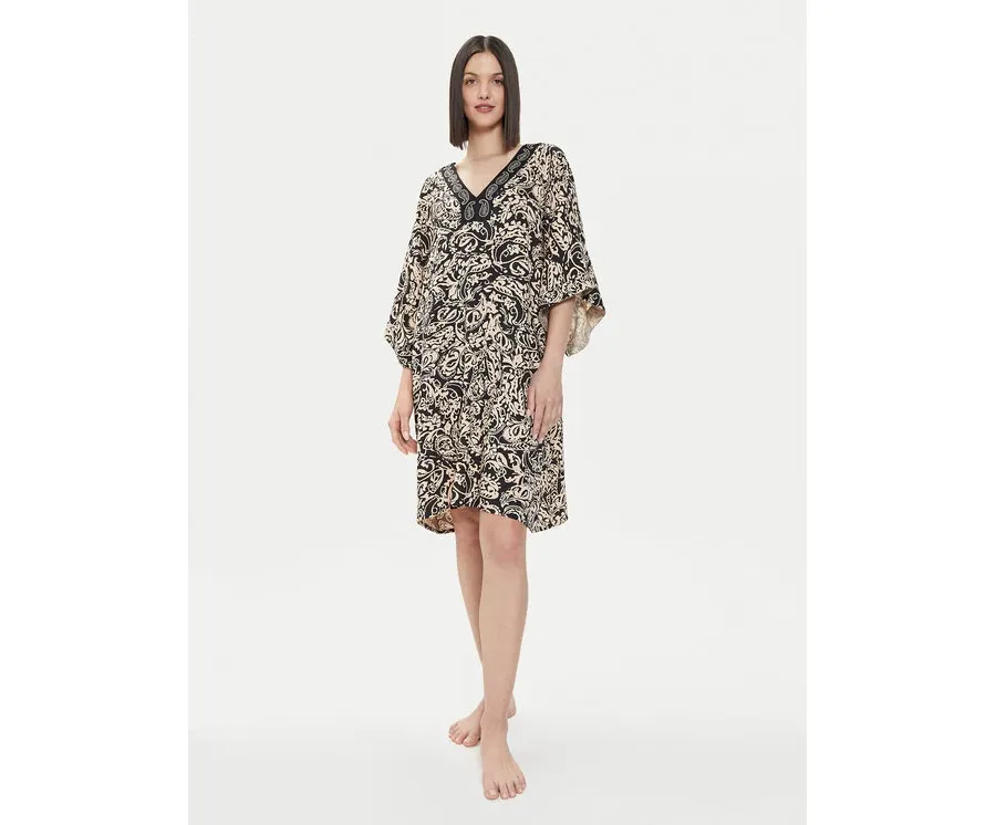 obrazek 1 Selmark Sukienka plażowa BJ795 Czarny Relaxed Fit