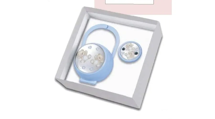 obrazek 1 Unikalny zestaw – niebieski klips i uchwyt na smoczek