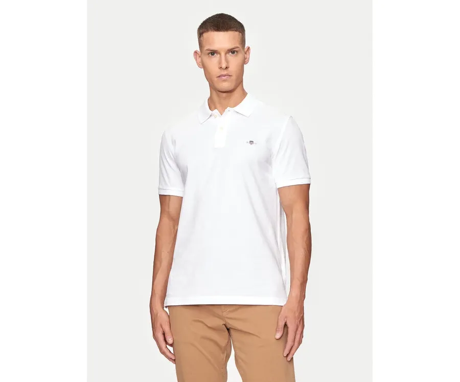 obrazek 1 Gant Polo Shield 2220 Biały Slim Fit