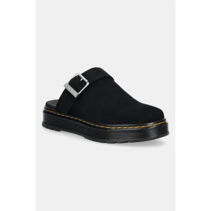 Zdjęcie Dr. Martens klapki zamszowe Brookline Mule Mule kolor czarny DM40666001