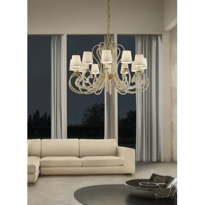 Zdjęcie Elegancki żyrandol 12-ramienny - włoskie oświetlenie