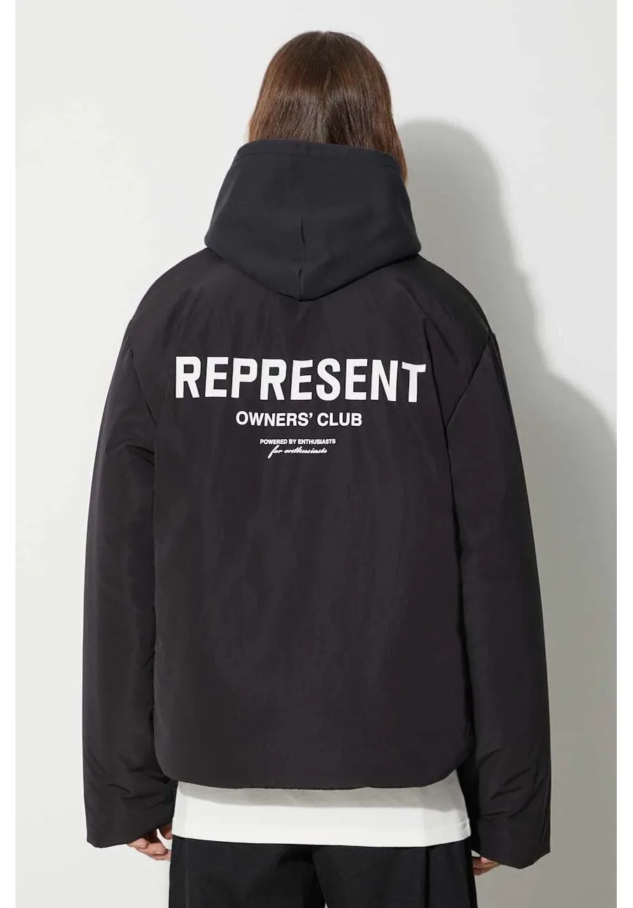 obrazek 1 Represent kurtka Owners Club Wadded Jacket męska kolor czarny zimowa
