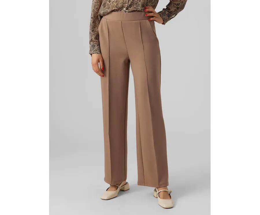 obrazek 1 Vero Moda Spodnie materiałowe 10296830 Brązowy Relaxed Fit