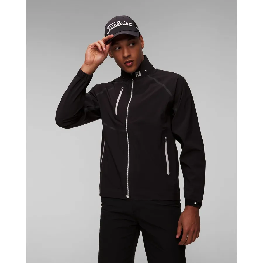 obrazek 1 Czarna Kurtka Golfowa Męska Footjoy Eu Hydrotour FootJoy