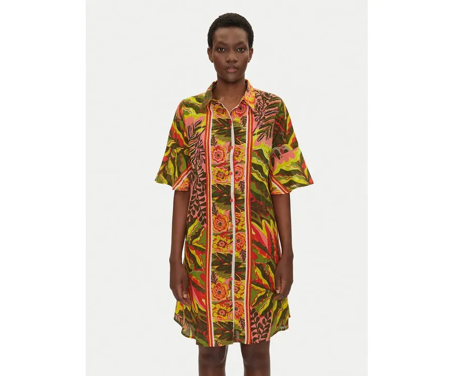 obrazek 1 Iconique Sukienka koszulowa IC25-102 Kolorowy Relaxed Fit
