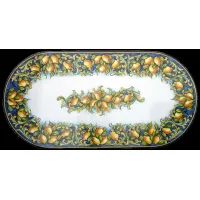 Picture A unique lava countertop for the garden with citrus decoration - Ceramiche Valchida