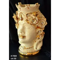 Picture A richly decorated vase, Testa di Moro flowerpot