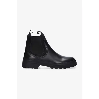 Zdjęcie A.P.C. sztyblety skórzane Chelsea Adrien męskie kolor czarny PXBSJ.H54245-BLACK