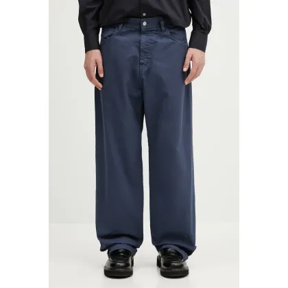 Zdjęcie Carhartt WIP spodnie bawełniane Landon Pant męskie kolor niebieski proste I034806.2OTGD