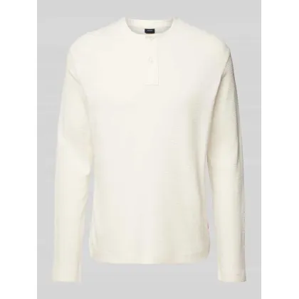 Zdjęcie Bluzka z długim rękawem i prążkowanym, okrągłym dekoltem model ‘Iram’