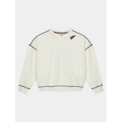 Zdjęcie Tommy Hilfiger Bluza Hilfiger Script 85 Sweatshirt KG0KG07719 Écru Regular Fit