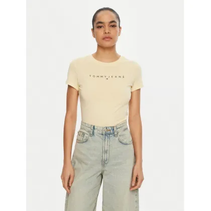 Zdjęcie Tommy Jeans T-Shirt Linear DW0DW18398 Żółty Slim Fit