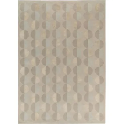 Zdjęcie Jasny dywan z geometrycznym wzorem inspirowanym fazami Księżyca