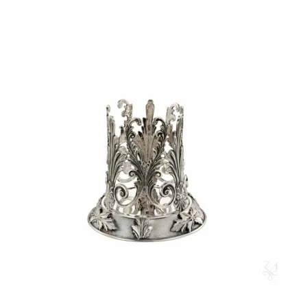 Zdjęcie Pięknie zdobiona srebrna podstawka pod butelkę - Zaramella Argenti