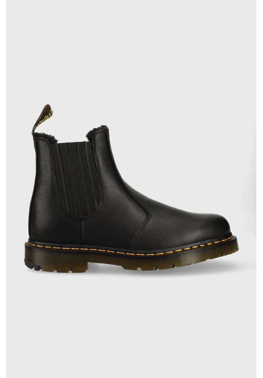 obrazek 1 Dr. Martens sztyblety skórzane 2976 kolor czarny na płaskim obcasie ocieplone DM27829001