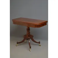 Picture Antique Regency mahogany pedestal tea table from 1820